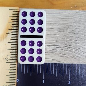 Replacement Dominoes 9:9 Purple Large Dot Shiny Color 2x1x⅜  $1 Each in  Bundle